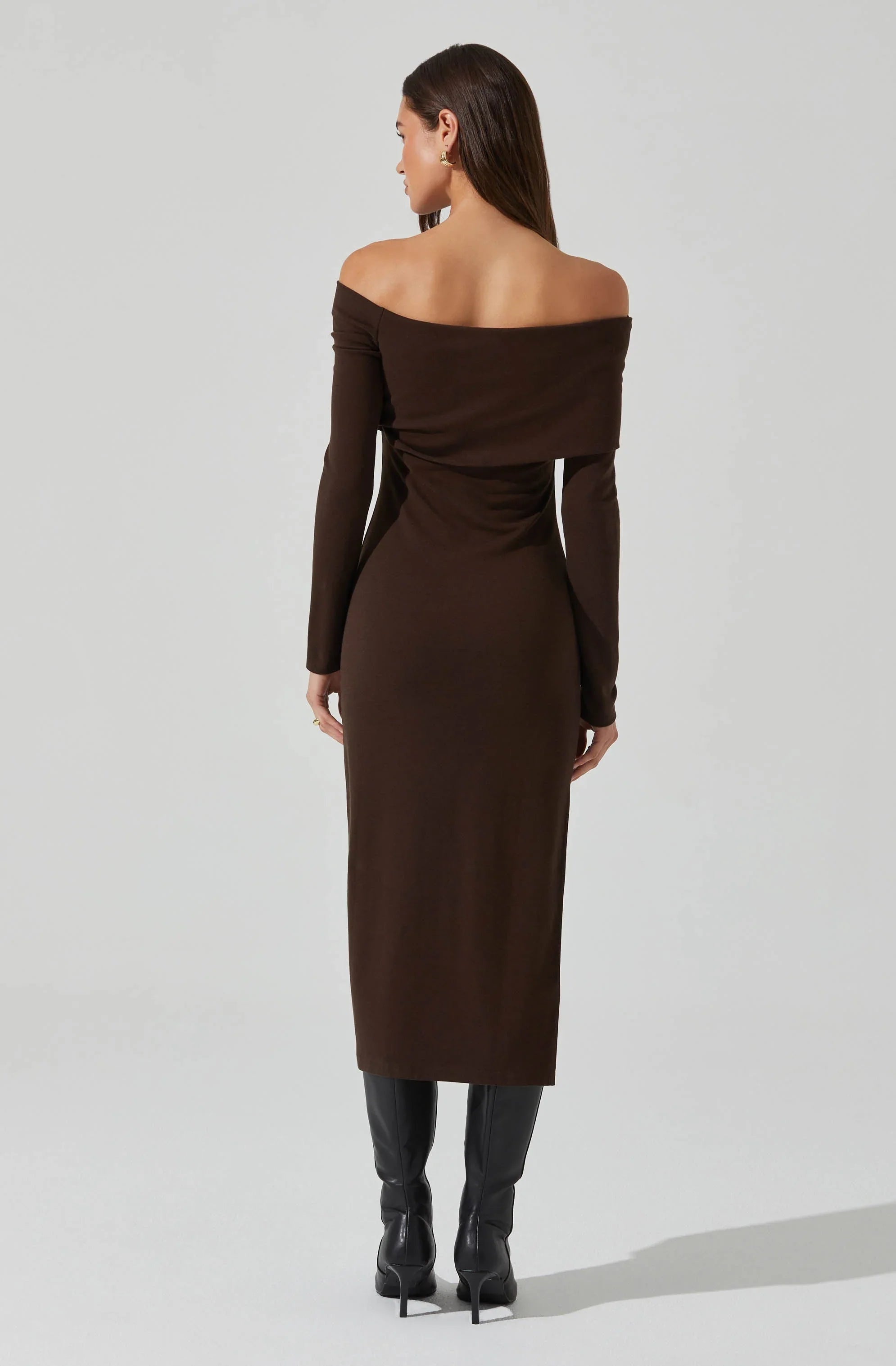 Lbruh Jada Off Shoulder Midi Dress
