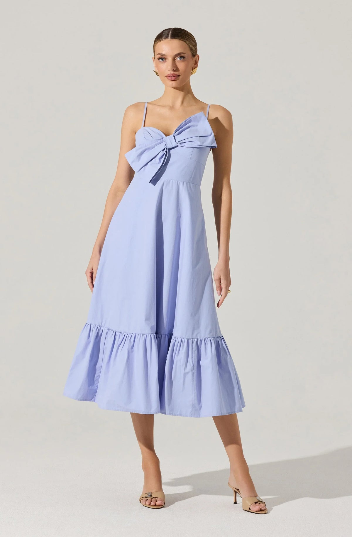 Lbruh Asymmetrical Bow Midi Dress