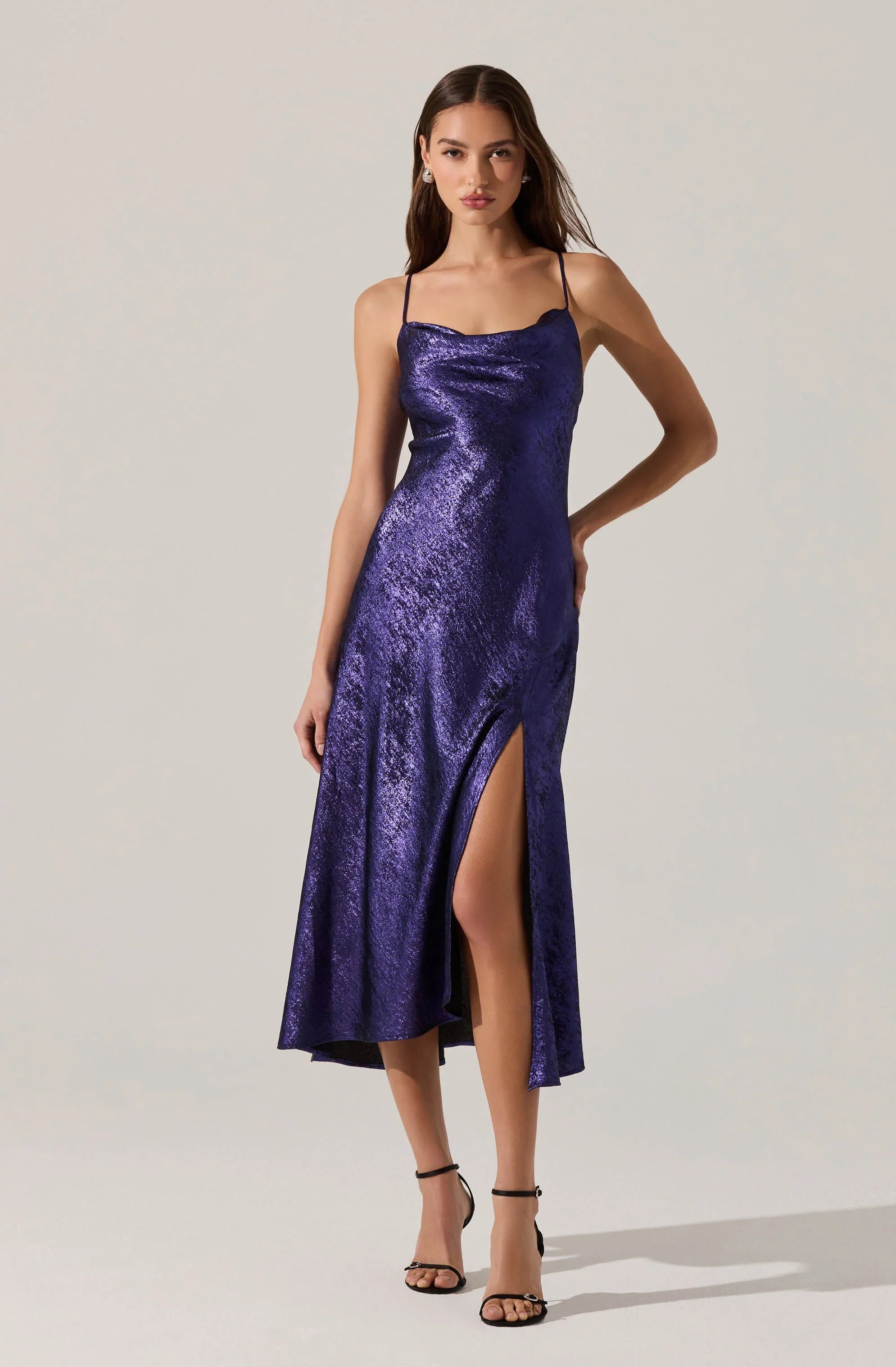 Lbruh Gaia Metallic Midi Dress