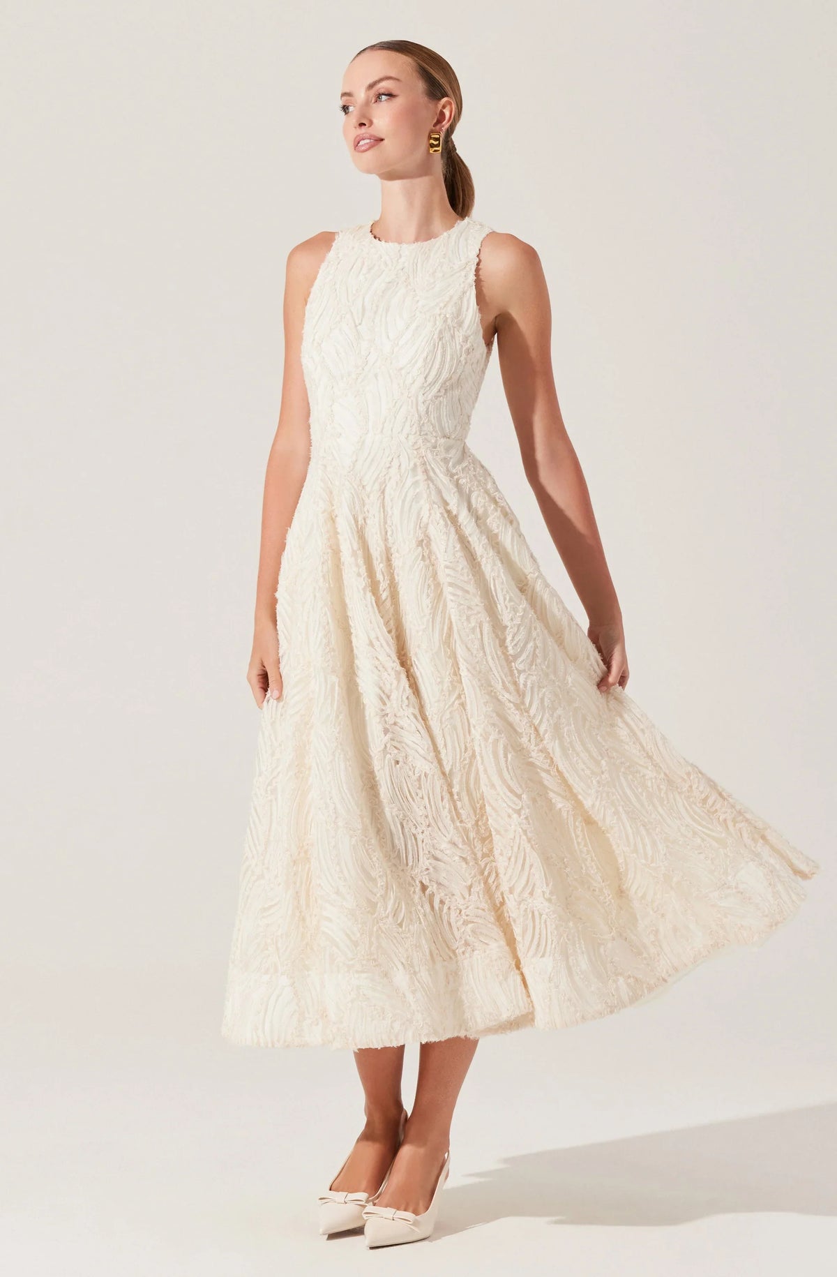 Lbruh Lillemor 3D Textured Midi Dress
