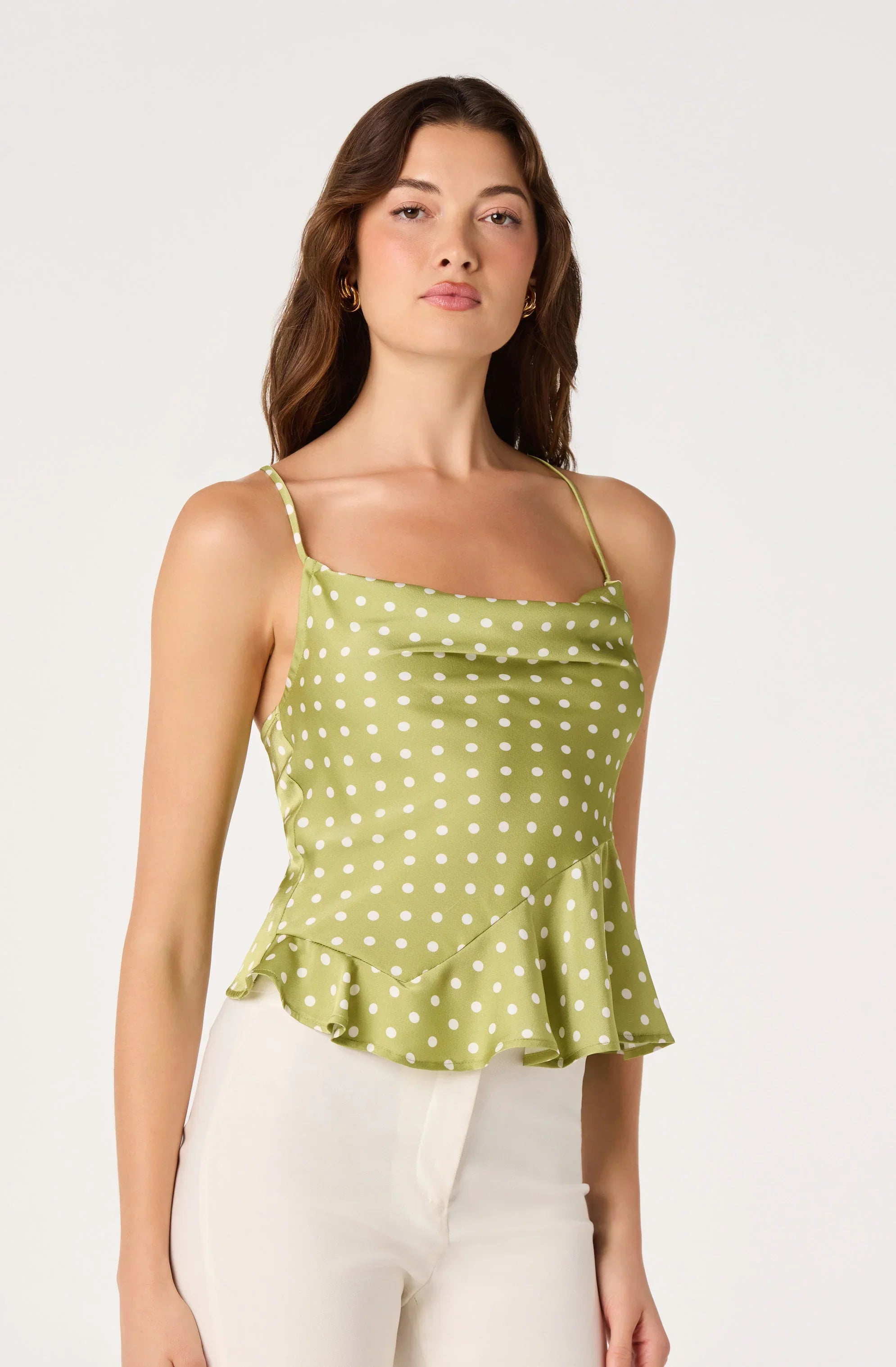 Inixyf Everli Cowl Neck Peplum Top