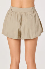 Inixyf Margeen Pleated High-Waist Shorts