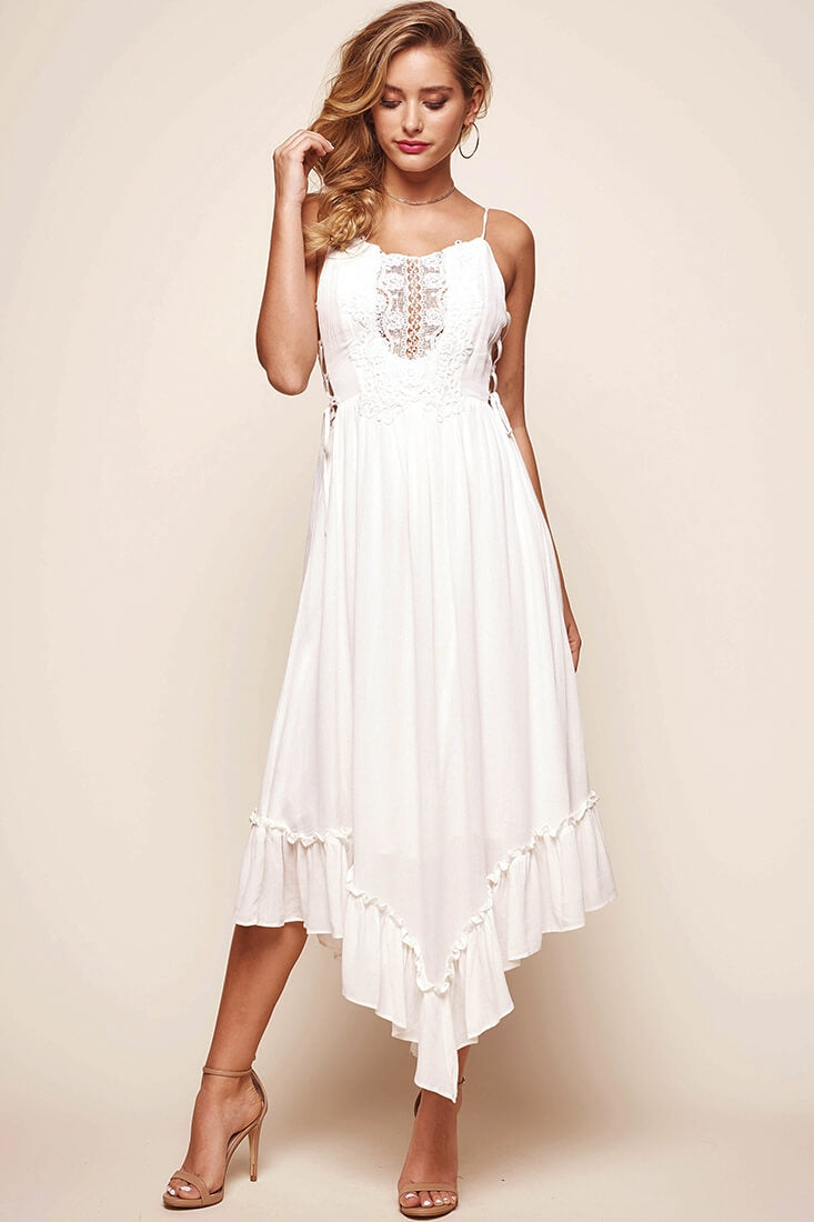 Angel Lace-up Maxi Dress White Secondary image