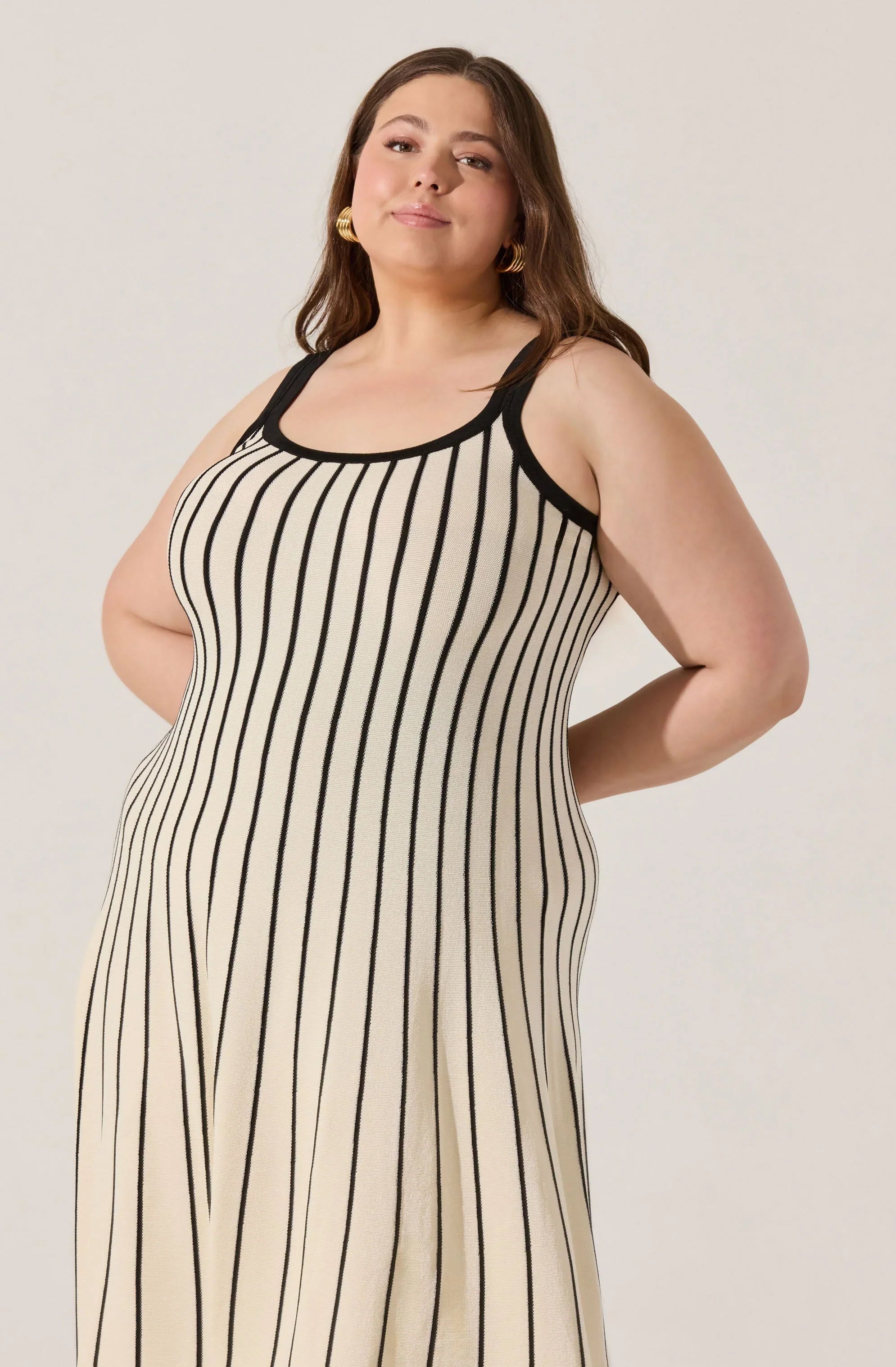 Lbruh Irecia Stripe Sweater Midi Dress