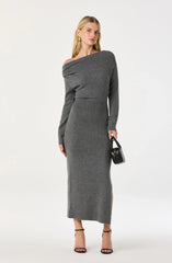 Lbruh One Shoulder Midi Sweater Dress