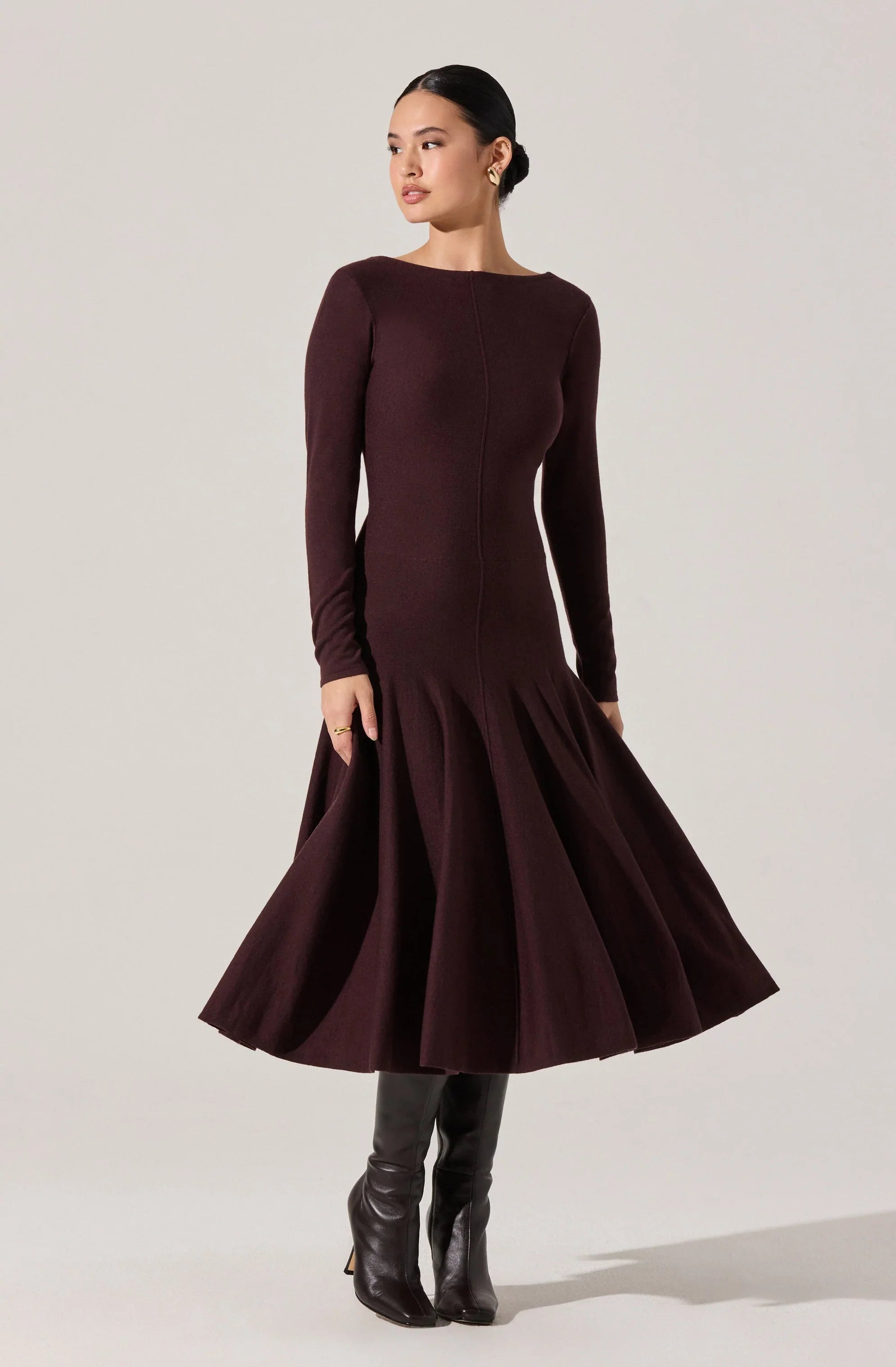 Lbruh Doreyda Scoop Back Midi Sweater Dress