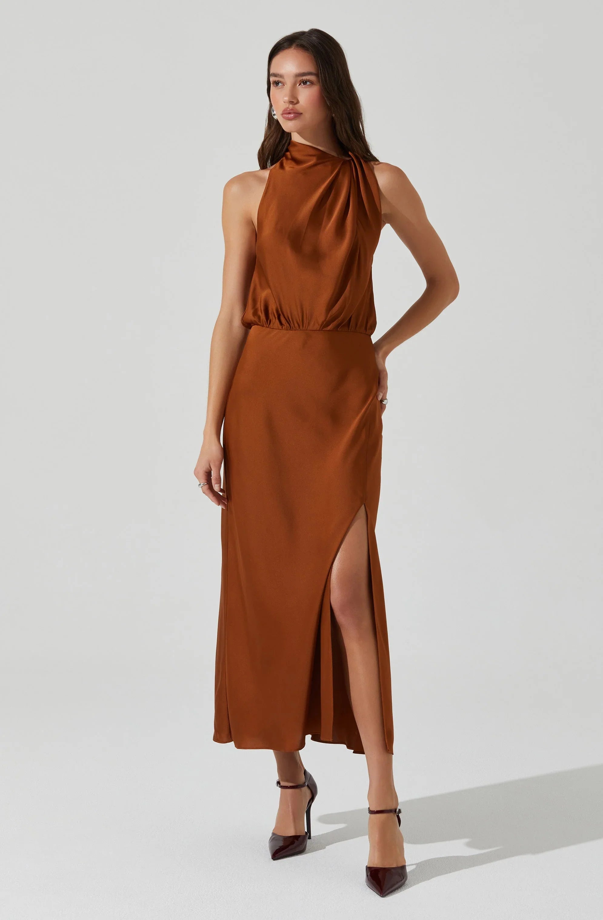 Lbruh Jelyn Satin Midi Dress