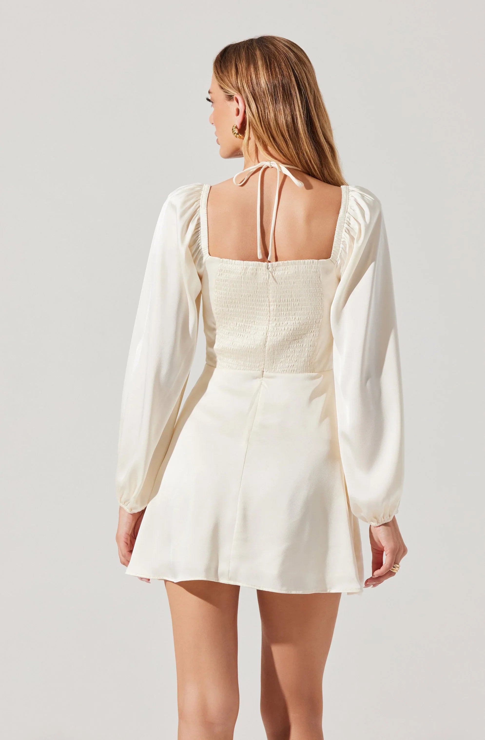 Lbruh Vivian Satin Halter Mini Dress