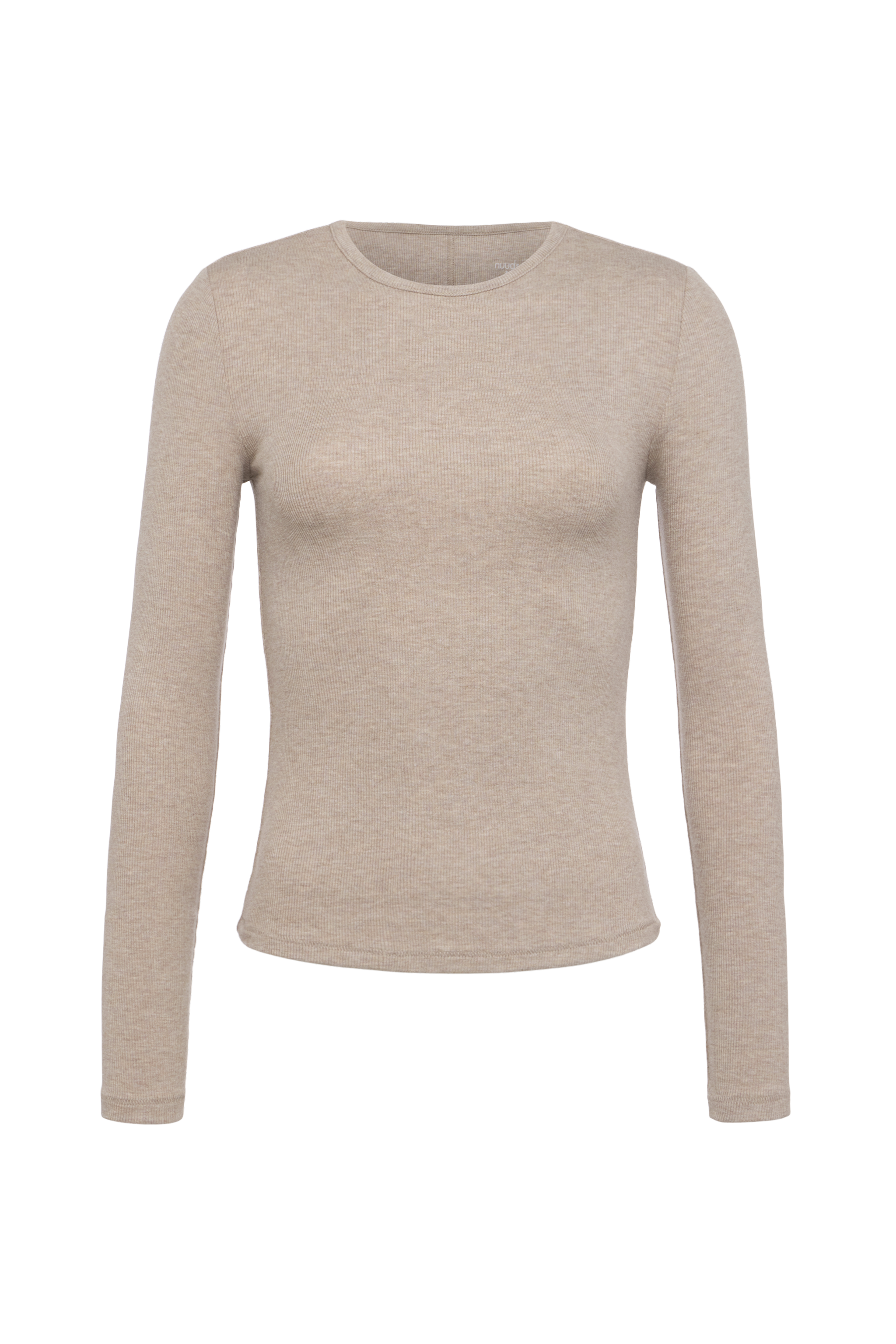 Slinky Rib Long Sleeve Shirt | Heather Cocoa