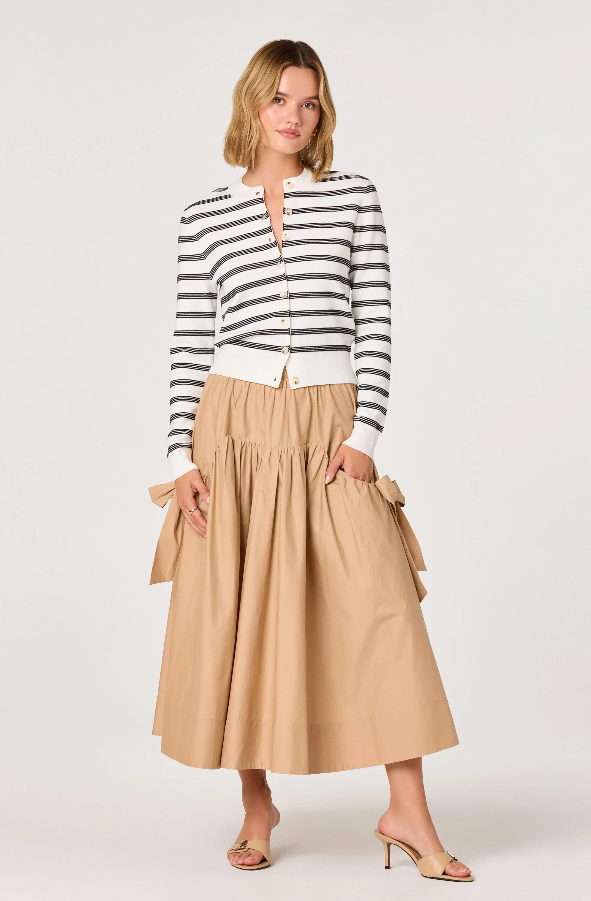 Inixyf Lylah Bow Midi Skirt
