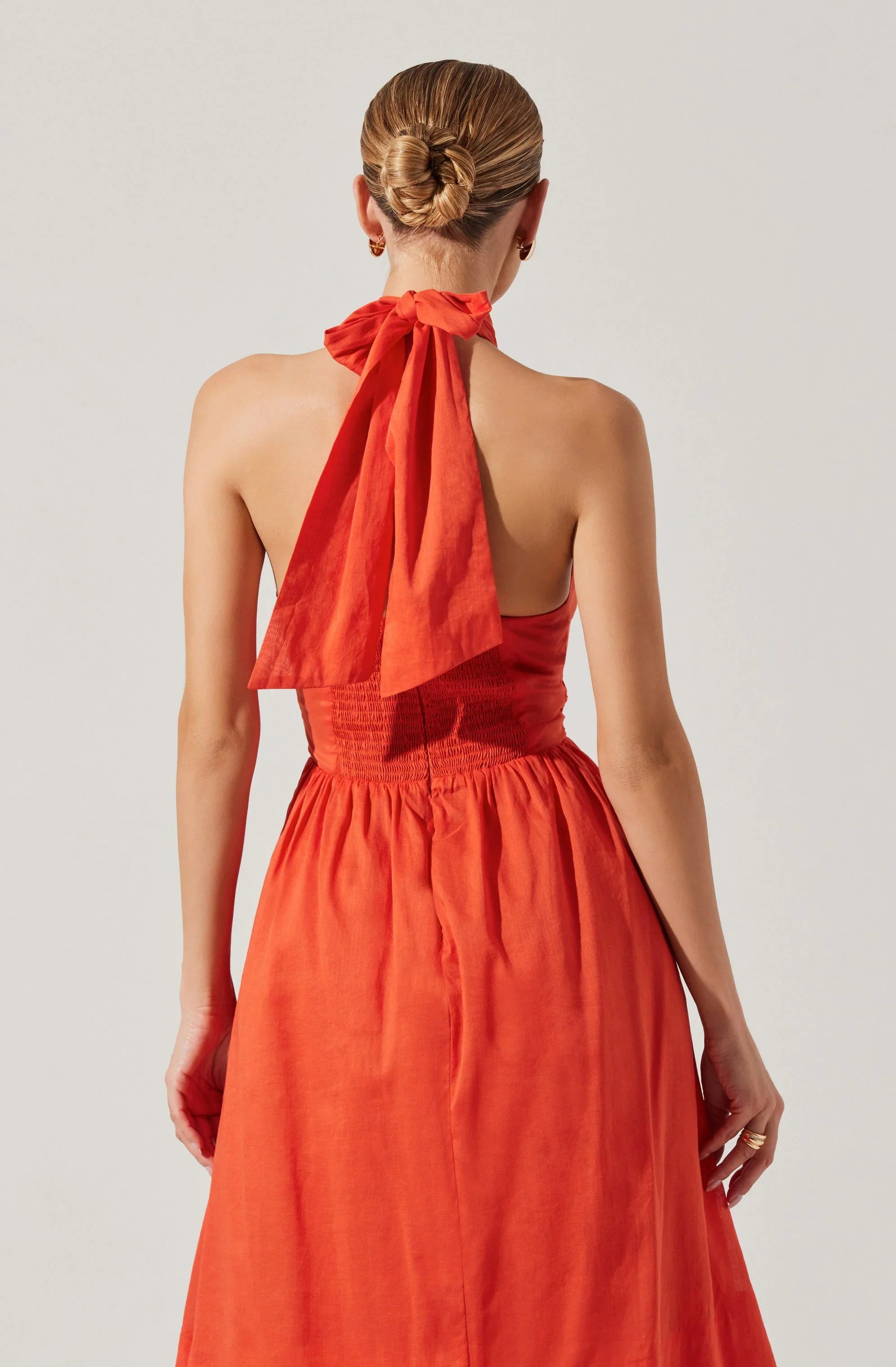 Lbruh Kalia Crossover Halter Mini Dress