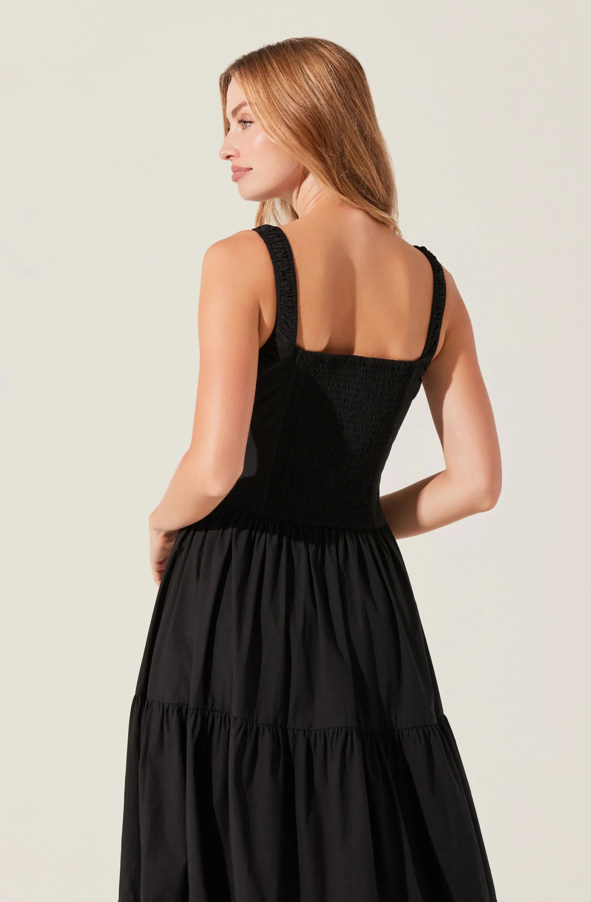Lbruh Temperance Tiered Milkmaid Maxi Dress