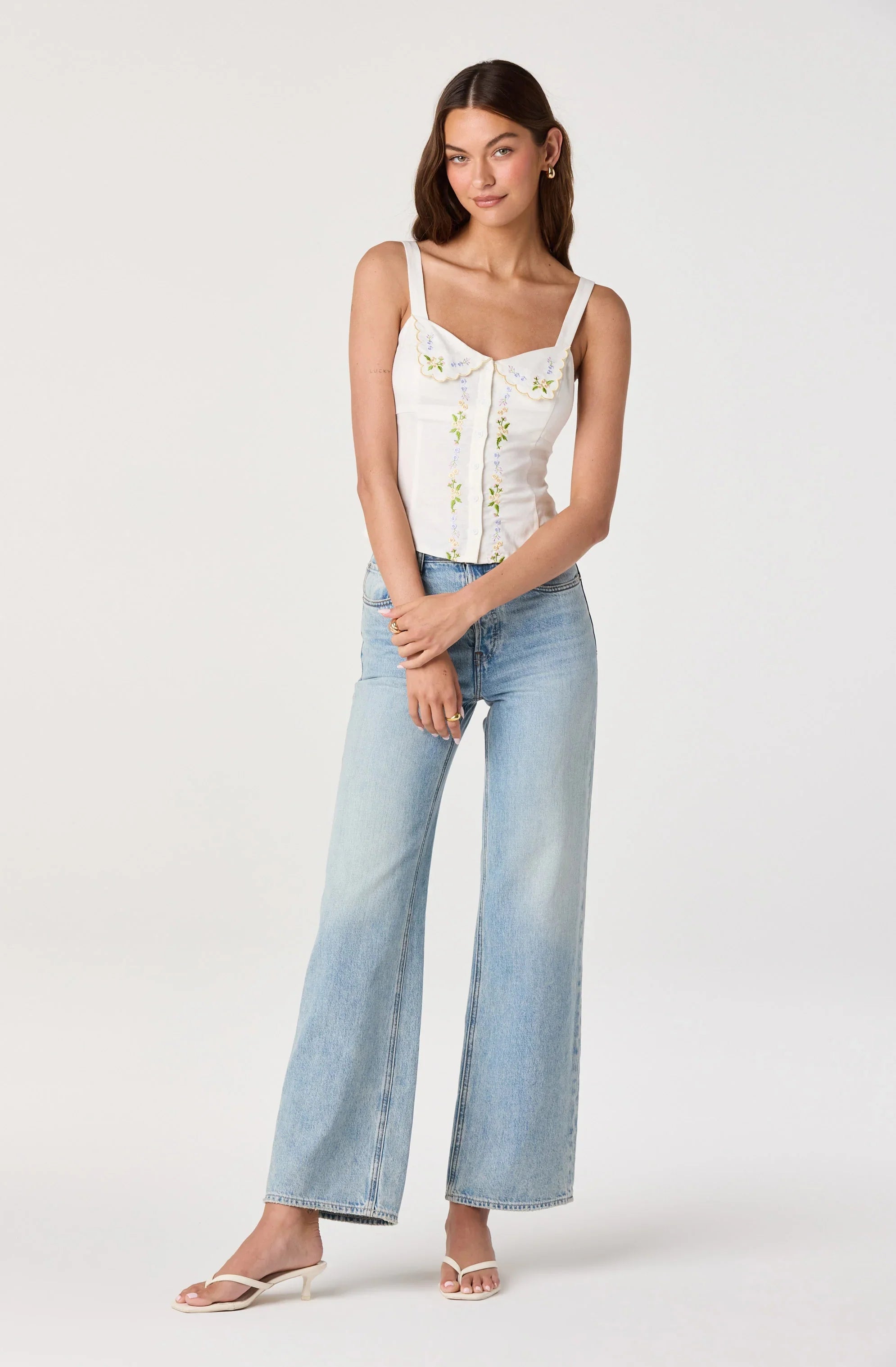 Inixyf Shaya Floral Embroidered Top