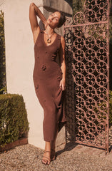 Lbruh Ainhoa 3D Floral Maxi Sweater Dress