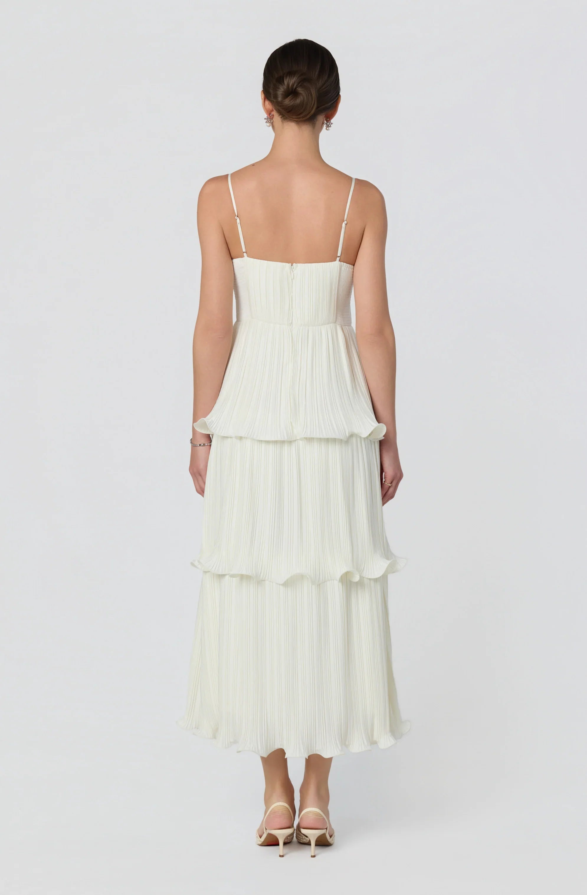 Inixyf Lupin Pleated Tiered Maxi Dress