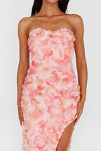 In Paris Embellished Midi Dress Pink