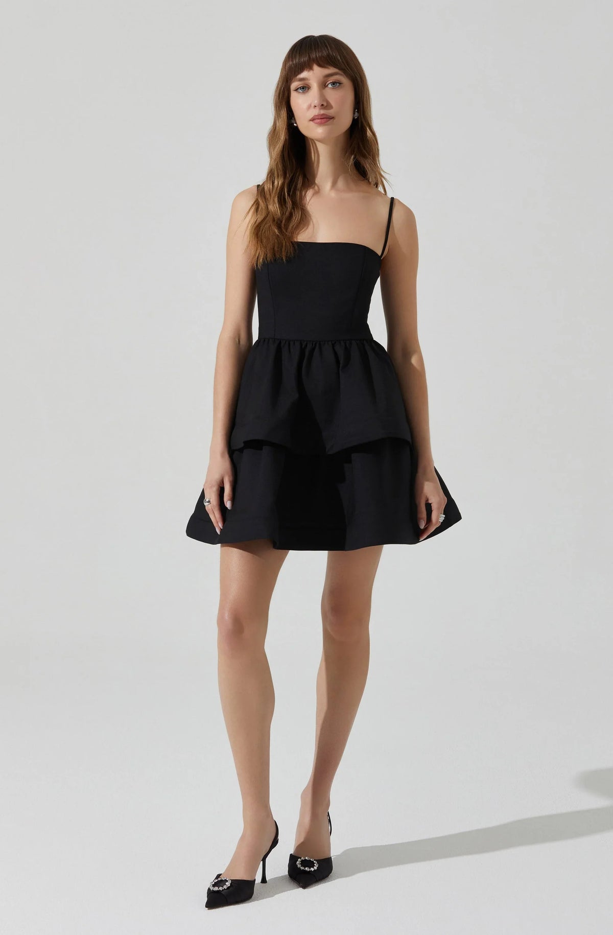 Lbruh Leola Tiered Skater Mini Dress