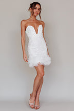 Time Of My Life Applique Mini Dress White