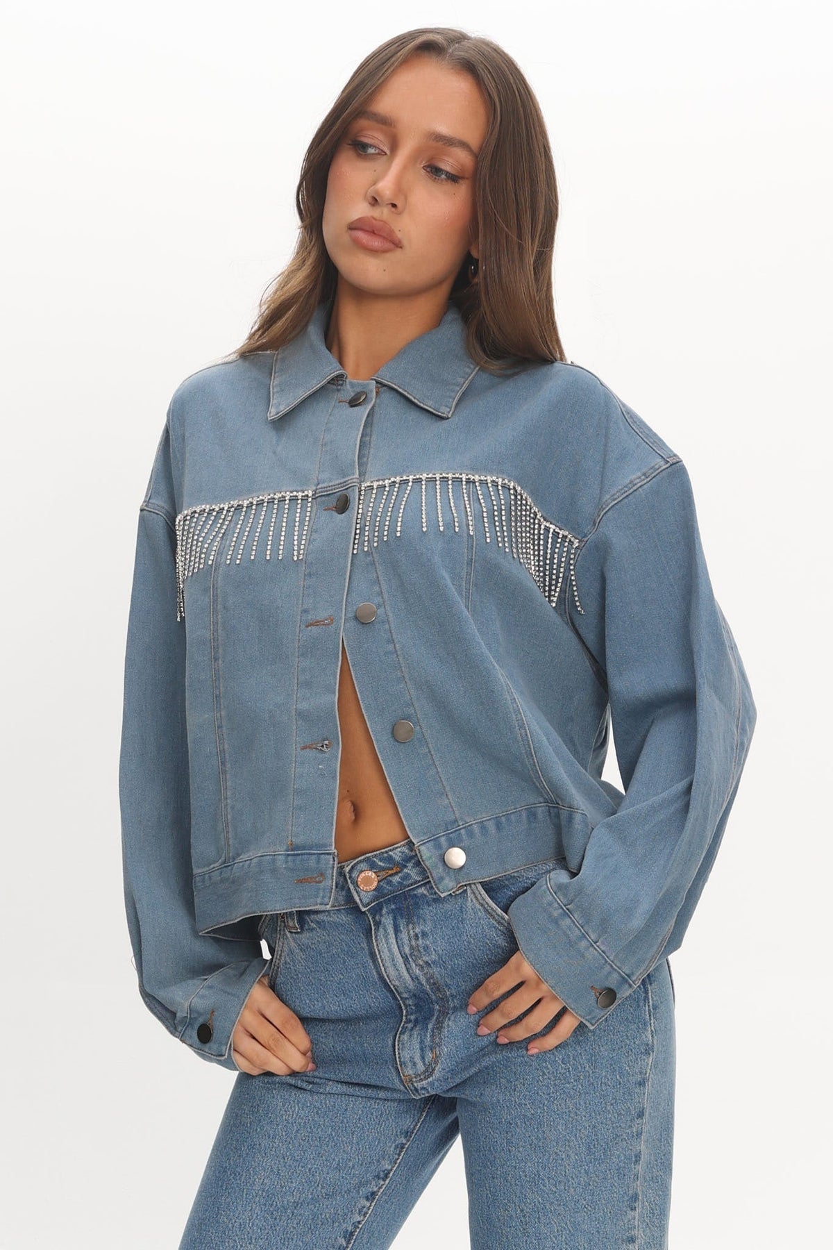 Rodeo Diamante Jacket Washed Blue
