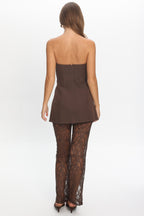 Opulent Lace Pants Chocolate
