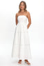 Kelita Strapless Maxi Dress White