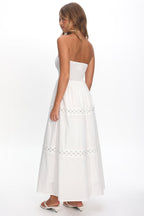 Kelita Strapless Maxi Dress White