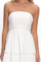 Kelita Strapless Maxi Dress White