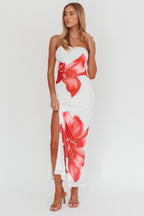 Truth Be Told Strapless Maxi Dress White