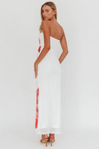 Truth Be Told Strapless Maxi Dress White