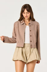 Inixyf Jesse Plaid Cropped Jacket