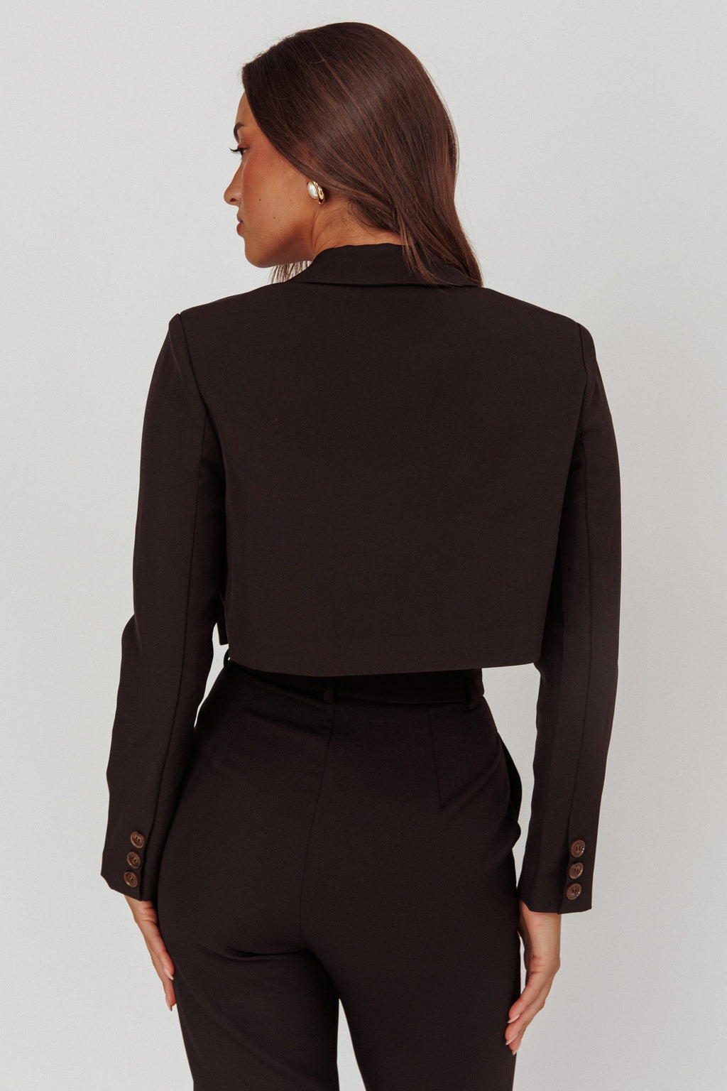 Fridays Open Crop Jacket Black