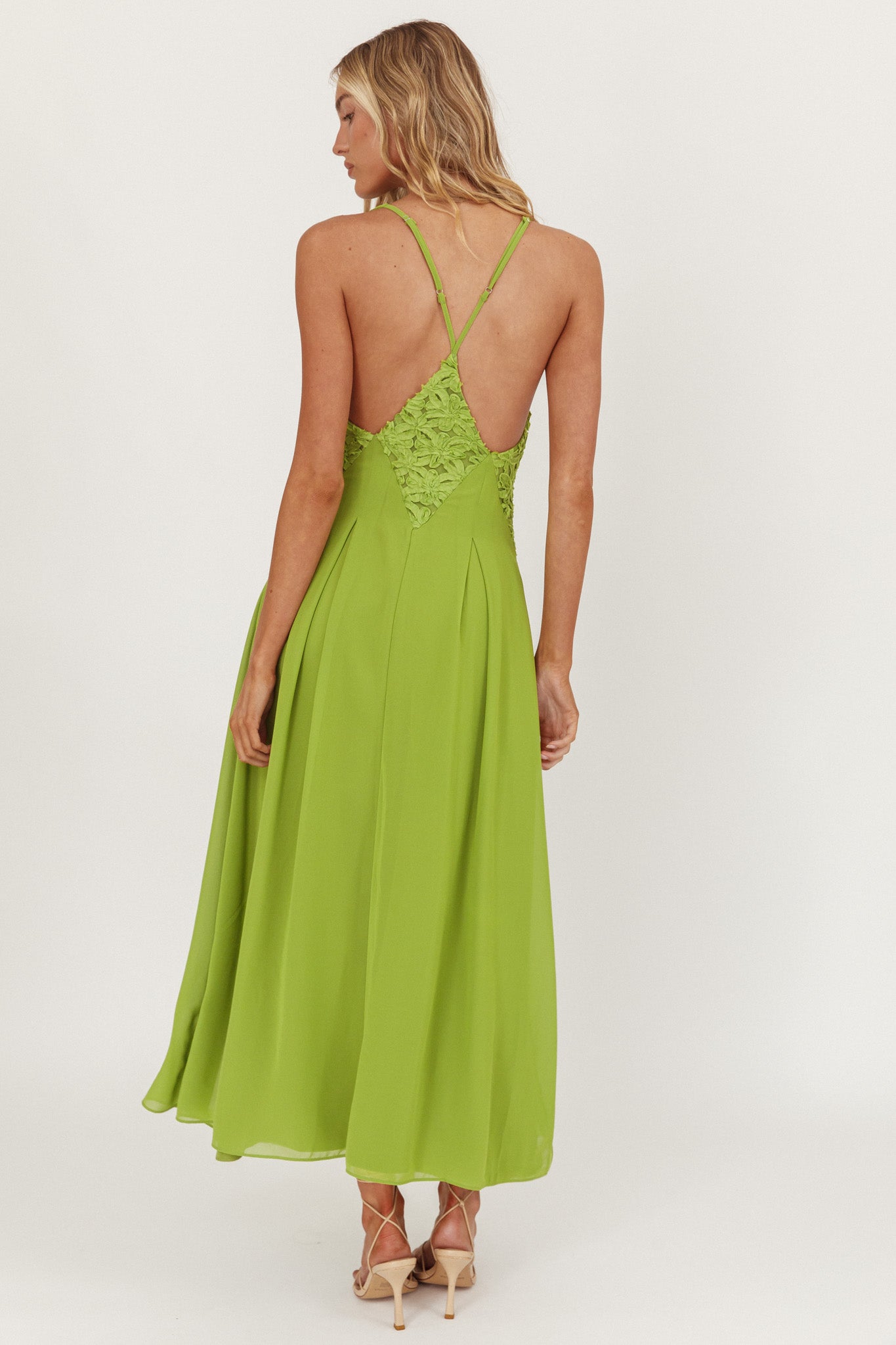 Wildflower Sun Applique Insert Maxi Dress Green Secondary image