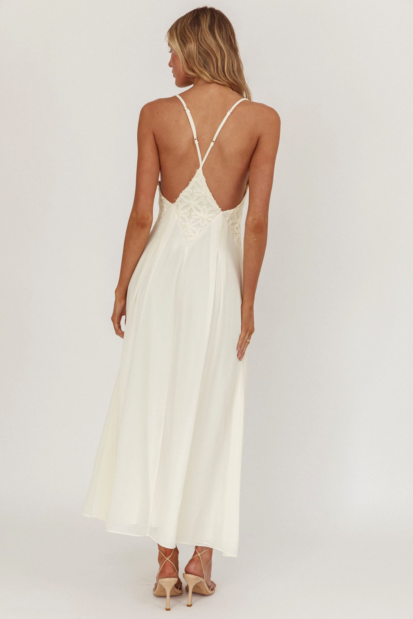 Wildflower Sun Applique Insert Maxi Dress Cream Secondary image
