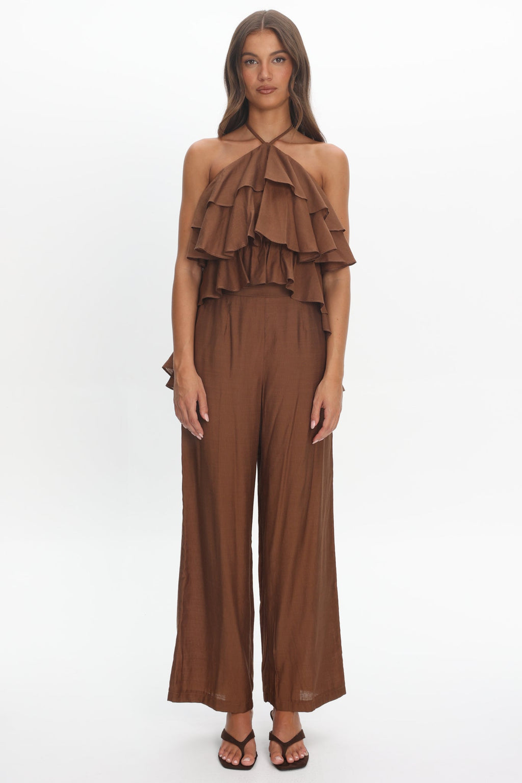 Darylyn Wide Leg Pants Chocolate