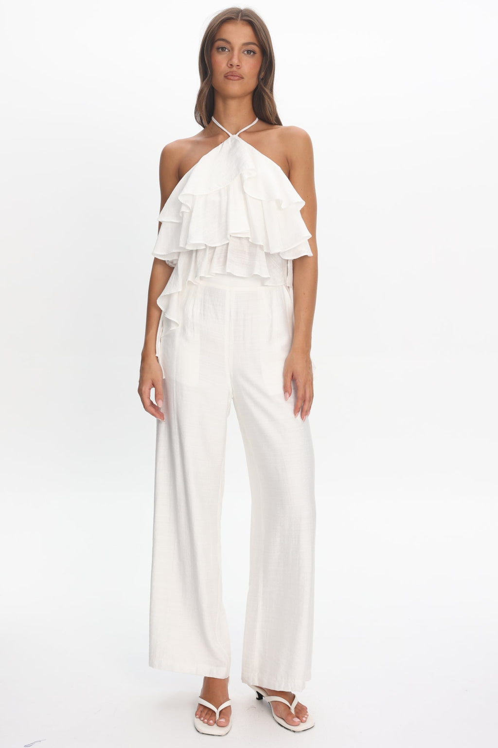 Darylyn Wide Leg Pants Off White