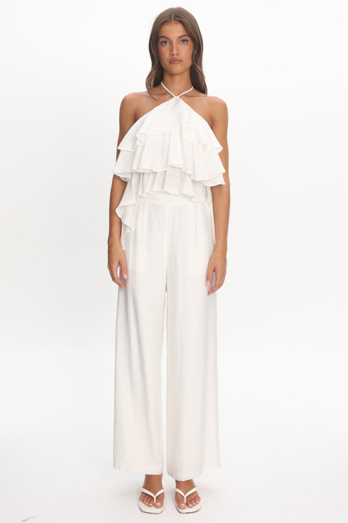 Darylyn Wide Leg Pants Off White