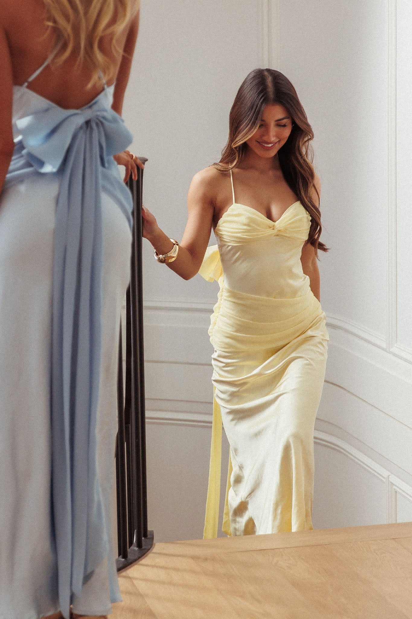 Arizona Sunset Criss-Cross Bow Back Dress Yellow Secondary image