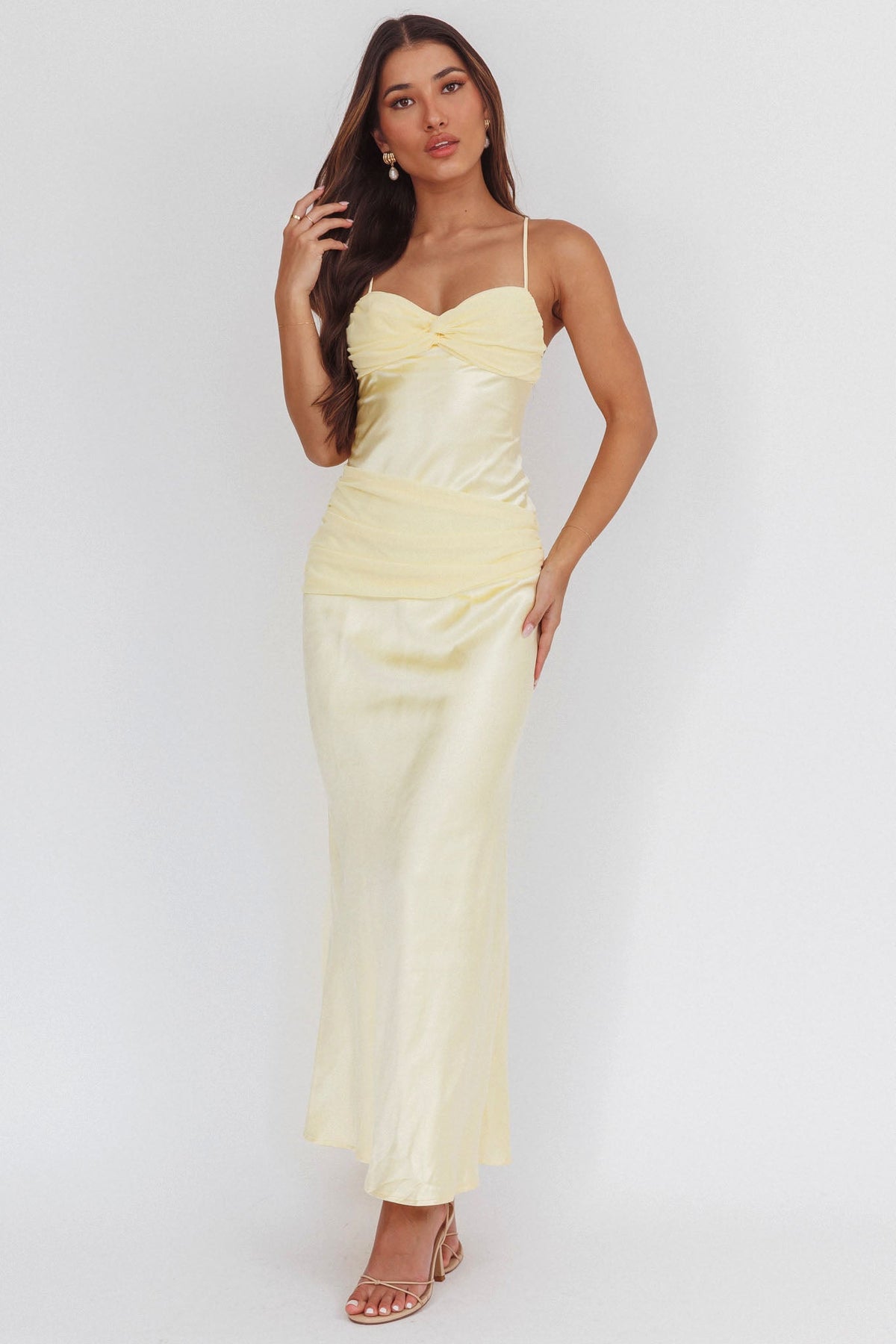 Arizona Sunset Criss-Cross Bow Back Dress Yellow Main image