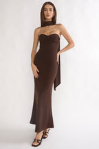 Of The Night Twist Bust Maxi Dress Chocolate