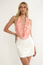 Il Mare Sequin Mini Skirt White