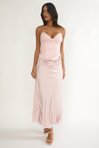 Faelis Draped Waist Maxi Dress Pink