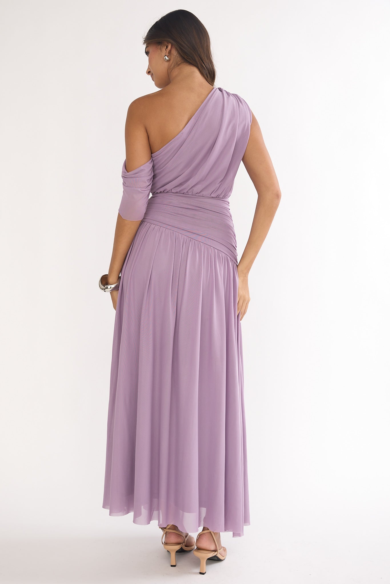 Amretha Asymmetric Neckline Maxi Dress Amethyst Secondary image
