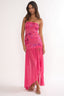 Jezra Strapless Sequin Embellished Maxi Dress Plum