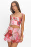 Varenna Tied Shoulder Top Print Red