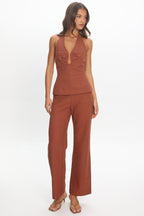 Lioren Wide Leg Pants Chocolate
