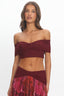 Farela Strapless Crop Top Fuchsia