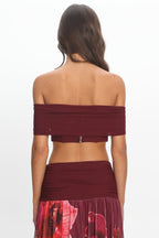 Farela Strapless Crop Top Fuchsia