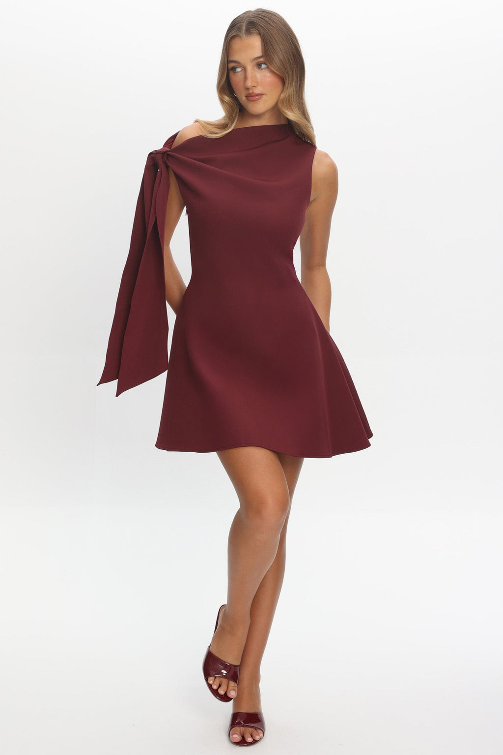 It’s A Match Mini Dress Burgundy