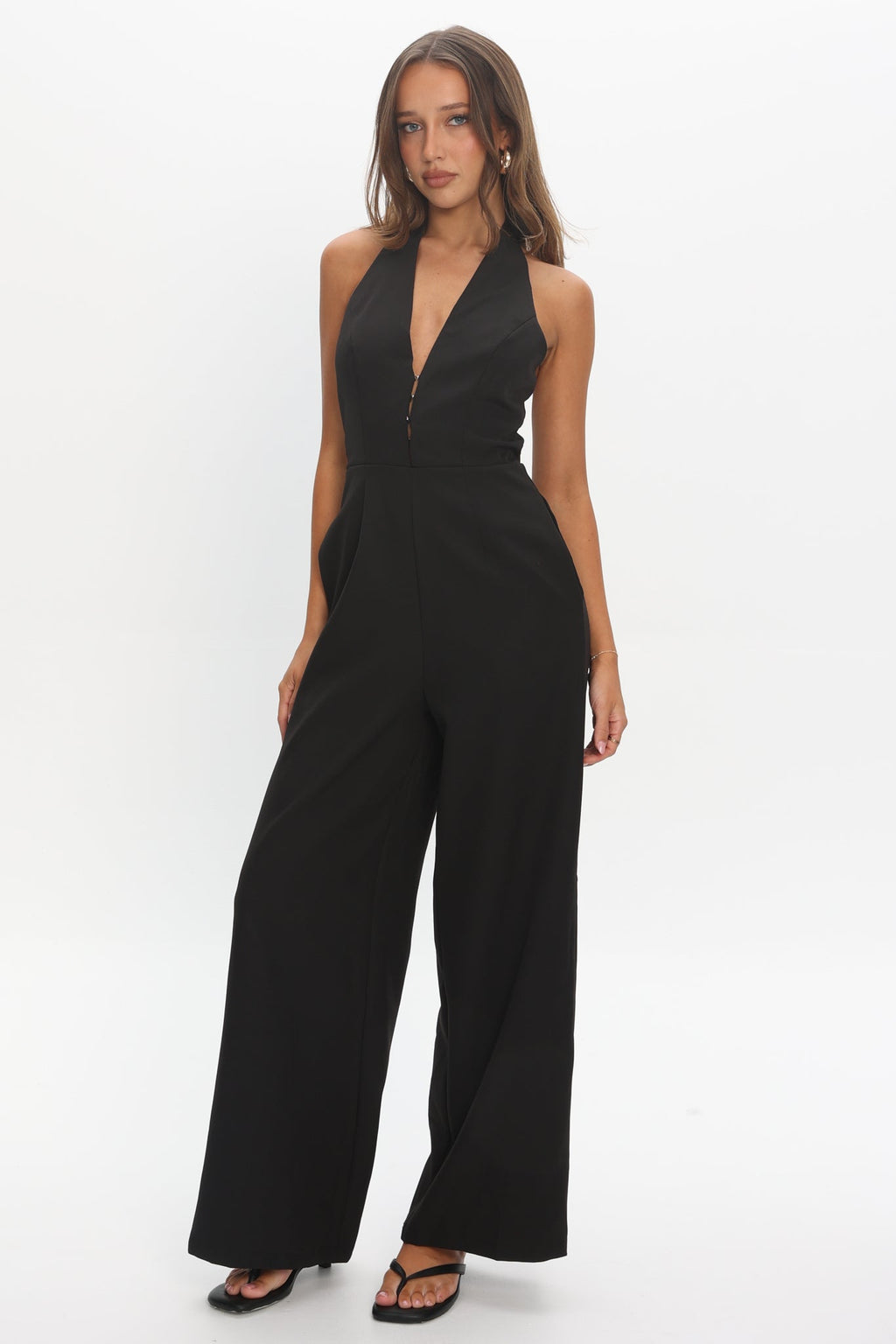 Enlighten Halterneck Jumpsuit Black