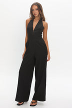 Enlighten Halterneck Jumpsuit Black